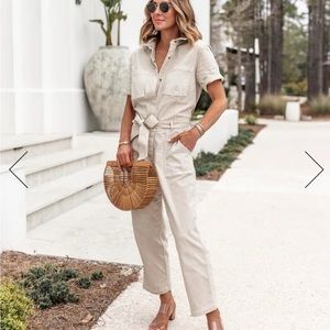 NWT Splendid x Cellajane utility jumpsuit in stone